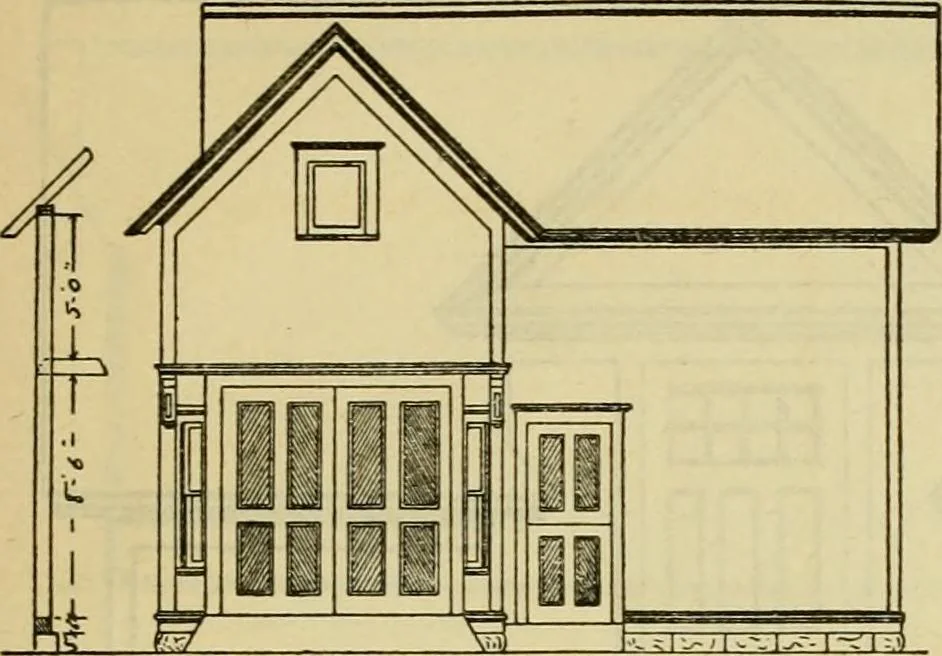 An illustration from Radford's practical barn plans : being a complete collection of practical, economical and common-sense plans of barns, out buildings and stock sheds :: :: ::, 1909, leaf 116