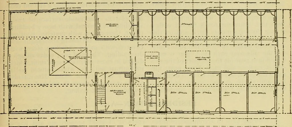 An illustration from Radford's practical barn plans : being a complete collection of practical, economical and common-sense plans of barns, out buildings and stock sheds :: :: ::, 1909, leaf 120