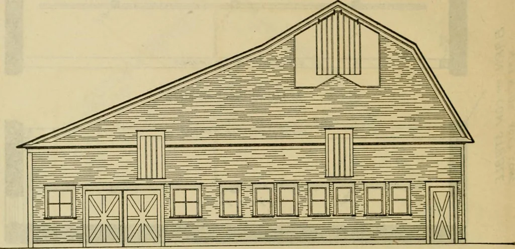 An illustration from Radford's practical barn plans : being a complete collection of practical, economical and common-sense plans of barns, out buildings and stock sheds :: :: ::, 1909, leaf 15