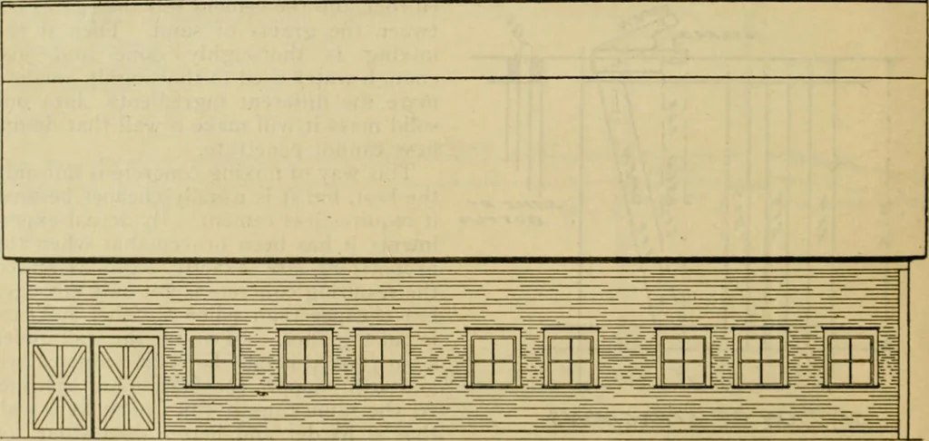 An illustration from Radford's practical barn plans : being a complete collection of practical, economical and common-sense plans of barns, out buildings and stock sheds :: :: ::, 1909, leaf 15