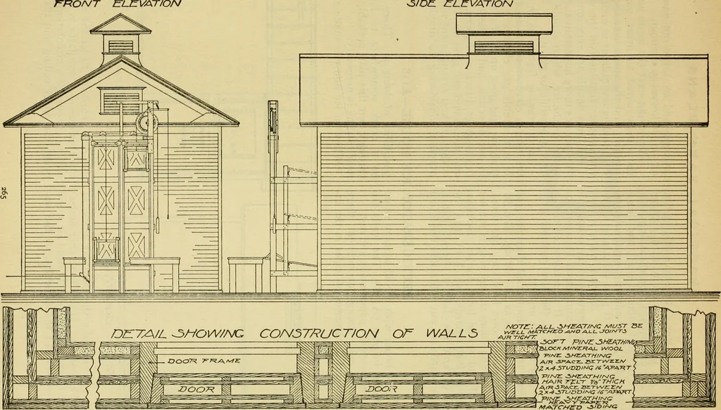 An illustration from Radford's practical barn plans : being a complete collection of practical, economical and common-sense plans of barns, out buildings and stock sheds :: :: ::, 1909, leaf 156