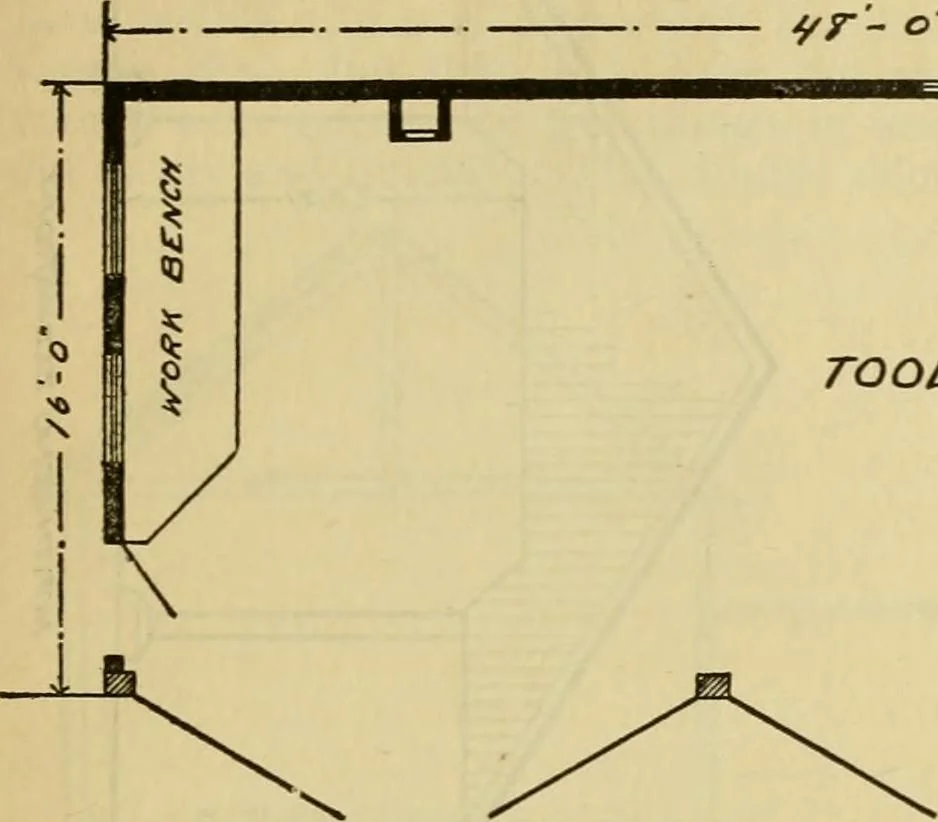 An illustration from Radford's practical barn plans : being a complete collection of practical, economical and common-sense plans of barns, out buildings and stock sheds :: :: ::, 1909, leaf 160