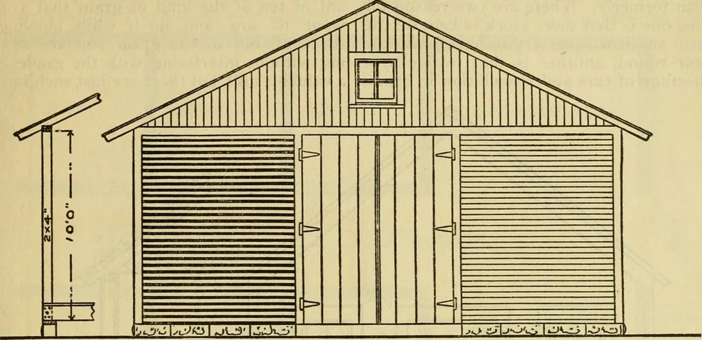 An illustration from Radford's practical barn plans : being a complete collection of practical, economical and common-sense plans of barns, out buildings and stock sheds :: :: ::, 1909, leaf 172