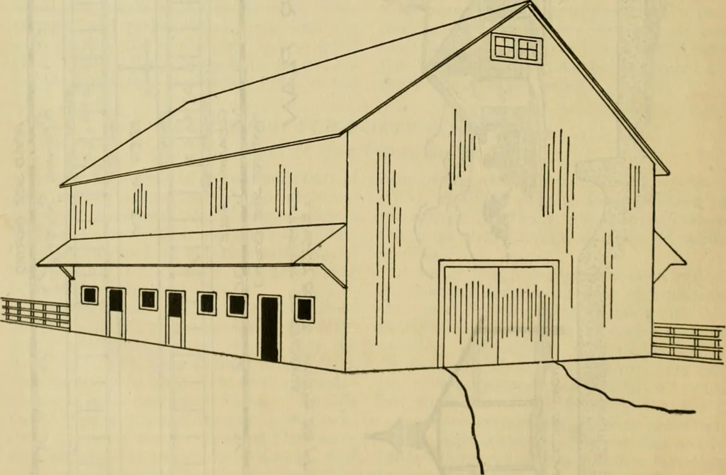 An illustration from Radford's practical barn plans : being a complete collection of practical, economical and common-sense plans of barns, out buildings and stock sheds :: :: ::, 1909, leaf 29