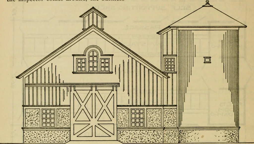 An illustration from Radford's practical barn plans : being a complete collection of practical, economical and common-sense plans of barns, out buildings and stock sheds :: :: ::, 1909, leaf 31
