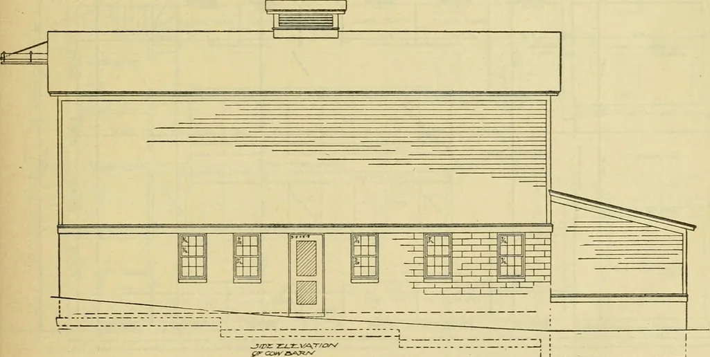 An illustration from Radford's practical barn plans : being a complete collection of practical, economical and common-sense plans of barns, out buildings and stock sheds :: :: ::, 1909, leaf 38
