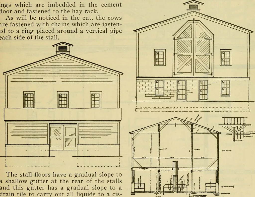 An illustration from Radford's practical barn plans : being a complete collection of practical, economical and common-sense plans of barns, out buildings and stock sheds :: :: ::, 1909, leaf 40