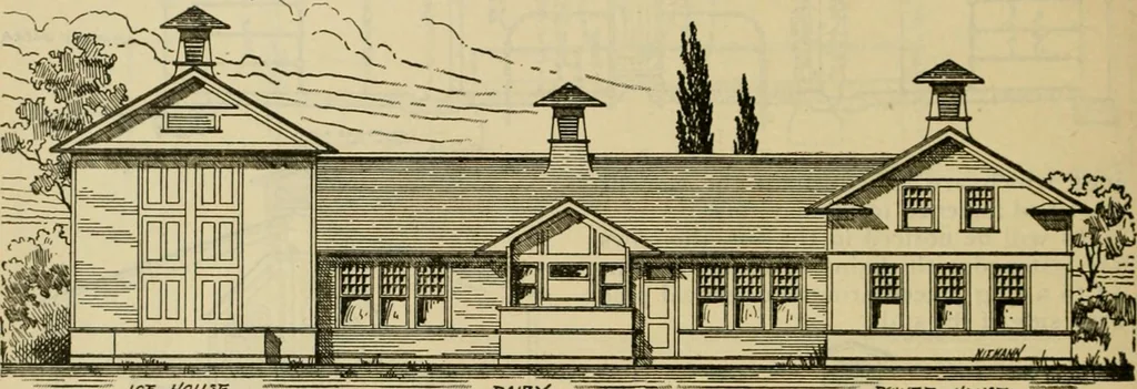 An illustration from Radford's practical barn plans : being a complete collection of practical, economical and common-sense plans of barns, out buildings and stock sheds :: :: ::, 1909, leaf 41