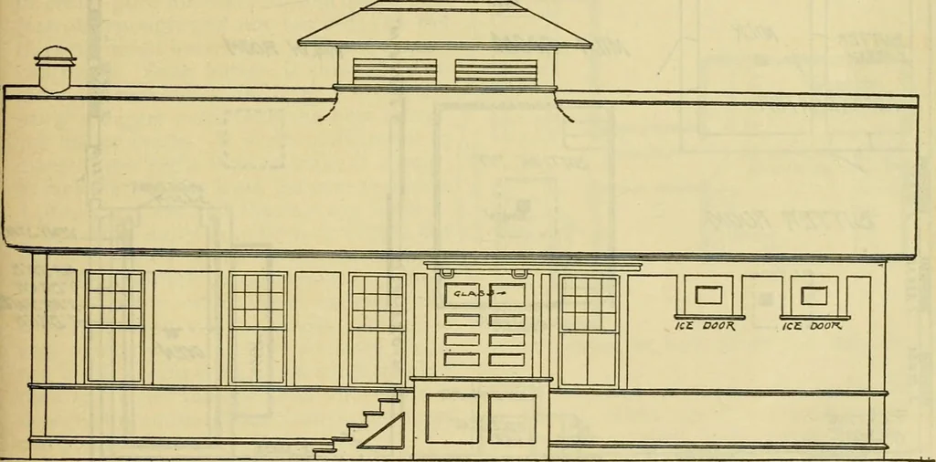 An illustration from Radford's practical barn plans : being a complete collection of practical, economical and common-sense plans of barns, out buildings and stock sheds :: :: ::, 1909, leaf 42