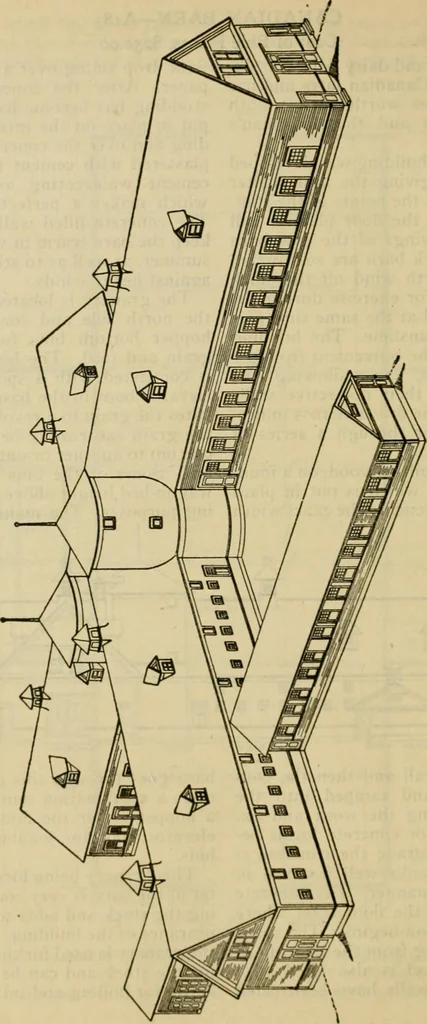An illustration from Radford's practical barn plans : being a complete collection of practical, economical and common-sense plans of barns, out buildings and stock sheds :: :: ::, 1909, leaf 59