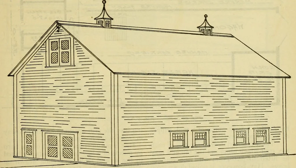 An illustration from Radford's practical barn plans : being a complete collection of practical, economical and common-sense plans of barns, out buildings and stock sheds :: :: ::, 1909, leaf 64