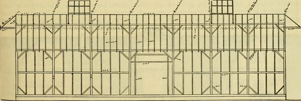 An illustration from Radford's practical barn plans : being a complete collection of practical, economical and common-sense plans of barns, out buildings and stock sheds :: :: ::, 1909, leaf 66