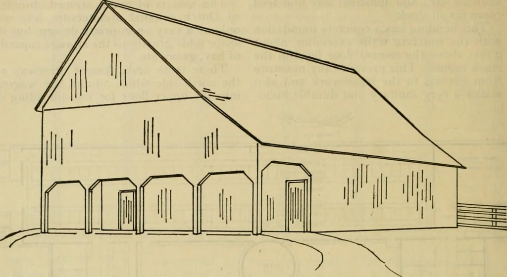 An illustration from Radford's practical barn plans : being a complete collection of practical, economical and common-sense plans of barns, out buildings and stock sheds :: :: ::, 1909, leaf 69
