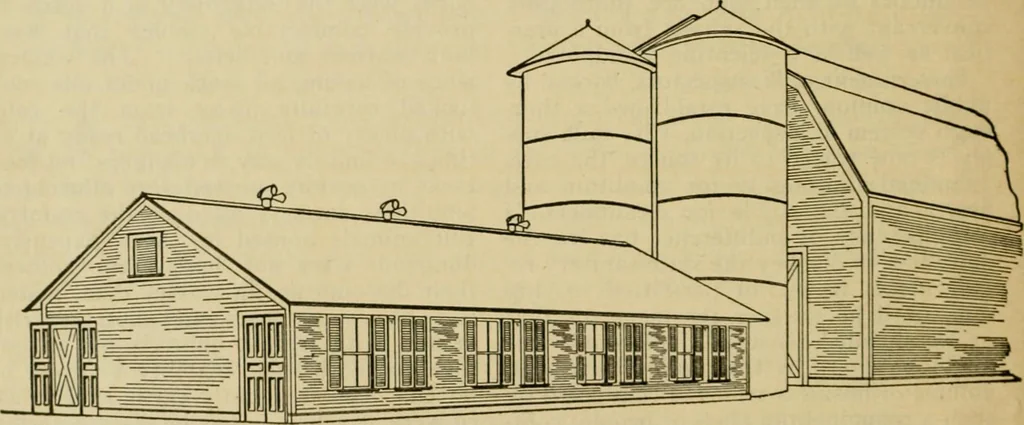 An illustration from Radford's practical barn plans : being a complete collection of practical, economical and common-sense plans of barns, out buildings and stock sheds :: :: ::, 1909, leaf 7