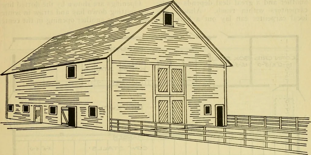 An illustration from Radford's practical barn plans : being a complete collection of practical, economical and common-sense plans of barns, out buildings and stock sheds :: :: ::, 1909, leaf 70