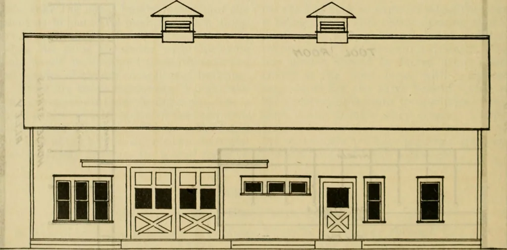 An illustration from Radford's practical barn plans : being a complete collection of practical, economical and common-sense plans of barns, out buildings and stock sheds :: :: ::, 1909, leaf 73