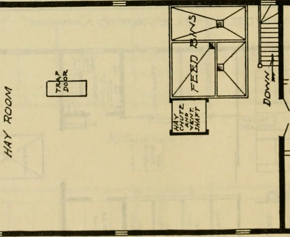 An illustration from Radford's practical barn plans : being a complete collection of practical, economical and common-sense plans of barns, out buildings and stock sheds :: :: ::, 1909, leaf 87