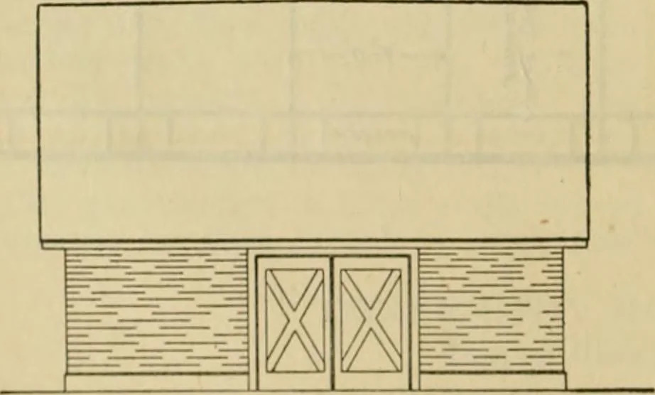 An illustration from Radford's practical barn plans : being a complete collection of practical, economical and common-sense plans of barns, out buildings and stock sheds :: :: ::, 1909, leaf 93