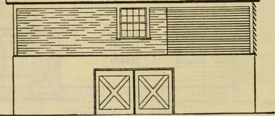 An illustration from Radford's practical barn plans : being a complete collection of practical, economical and common-sense plans of barns, out buildings and stock sheds :: :: ::, 1909, leaf 99