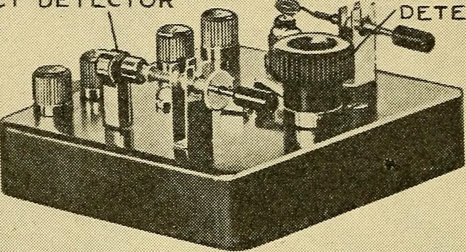 An illustration from Radio for everybody; being a popular guide to practical radio-phone reception and transmission and to the dot-and-dash reception and transmission of the radio telegraph, for the layman who wants to apply radio for his pleasure and profit without going into the special theories and the intricacies of the art, 1922, leaf 129