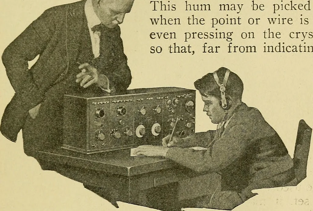 An illustration from Radio for everybody; being a popular guide to practical radio-phone reception and transmission and to the dot-and-dash reception and transmission of the radio telegraph, for the layman who wants to apply radio for his pleasure and profit without going into the special theories and the intricacies of the art, 1922, leaf 164