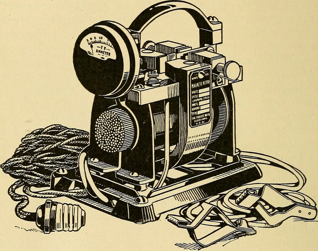 An illustration from Radio for everybody; being a popular guide to practical radio-phone reception and transmission and to the dot-and-dash reception and transmission of the radio telegraph, for the layman who wants to apply radio for his pleasure and profit without going into the special theories and the intricacies of the art, 1922, leaf 177