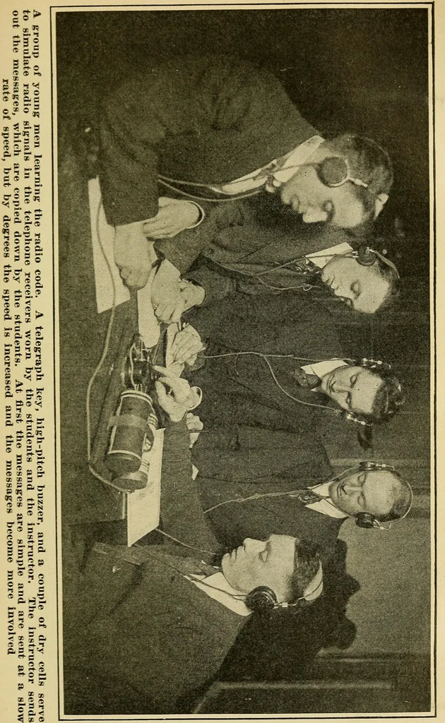 An illustration from Radio for everybody; being a popular guide to practical radio-phone reception and transmission and to the dot-and-dash reception and transmission of the radio telegraph, for the layman who wants to apply radio for his pleasure and profit without going into the special theories and the intricacies of the art, 1922, leaf 188