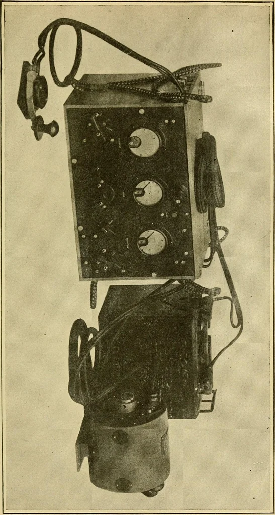 An illustration from Radio for everybody; being a popular guide to practical radio-phone reception and transmission and to the dot-and-dash reception and transmission of the radio telegraph, for the layman who wants to apply radio for his pleasure and profit without going into the special theories and the intricacies of the art, 1922, leaf 256