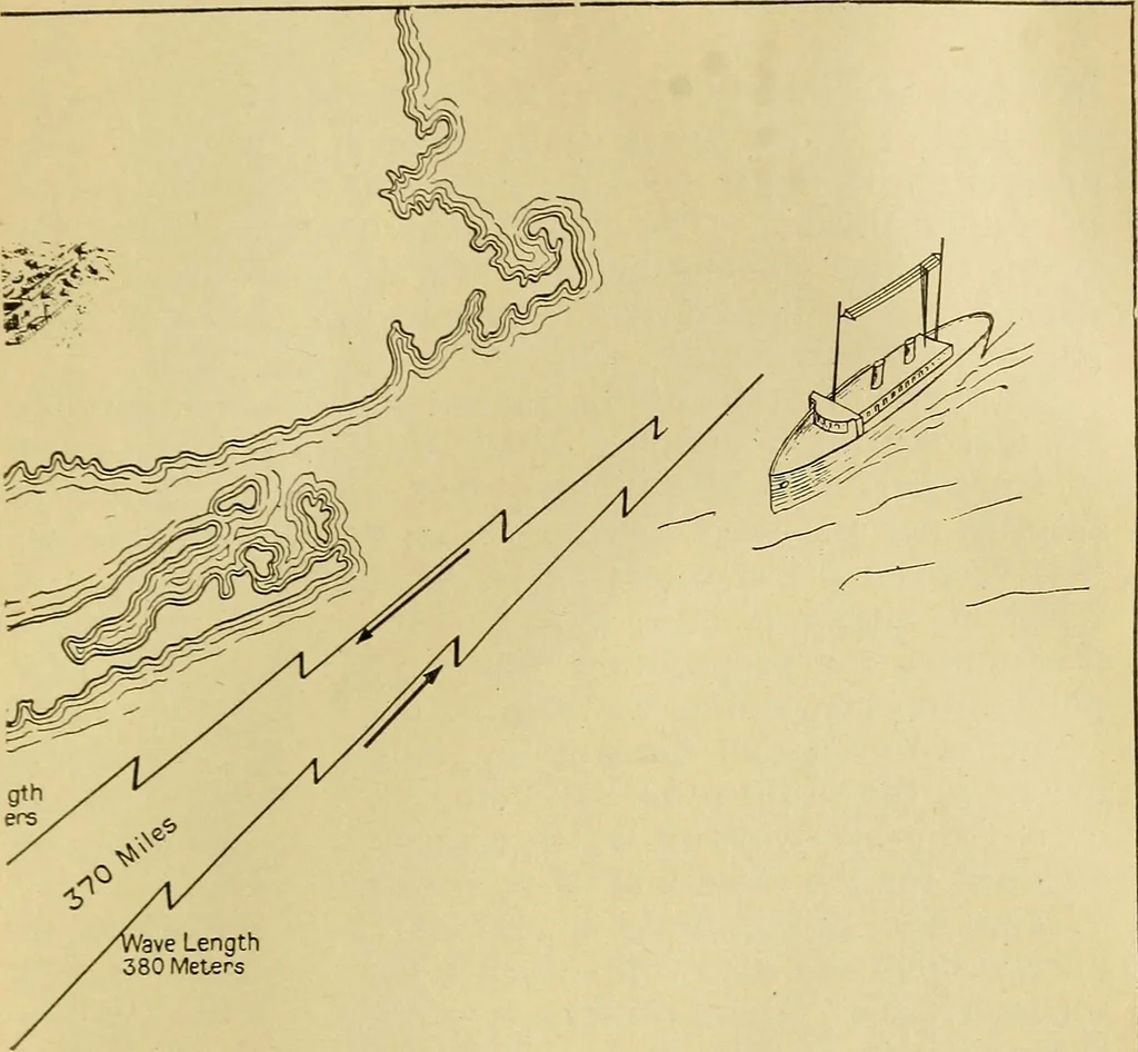 An illustration from Radio for everybody; being a popular guide to practical radio-phone reception and transmission and to the dot-and-dash reception and transmission of the radio telegraph, for the layman who wants to apply radio for his pleasure and profit without going into the special theories and the intricacies of the art, 1922, leaf 342
