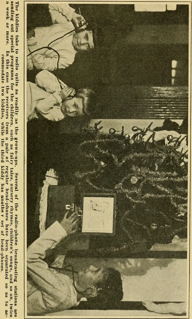 An illustration from Radio for everybody; being a popular guide to practical radio-phone reception and transmission and to the dot-and-dash reception and transmission of the radio telegraph, for the layman who wants to apply radio for his pleasure and profit without going into the special theories and the intricacies of the art, 1922, leaf 62