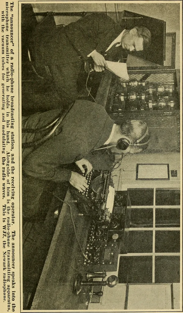 An illustration from Radio for everybody; being a popular guide to practical radio-phone reception and transmission and to the dot-and-dash reception and transmission of the radio telegraph, for the layman who wants to apply radio for his pleasure and profit without going into the special theories and the intricacies of the art, 1922, leaf 70