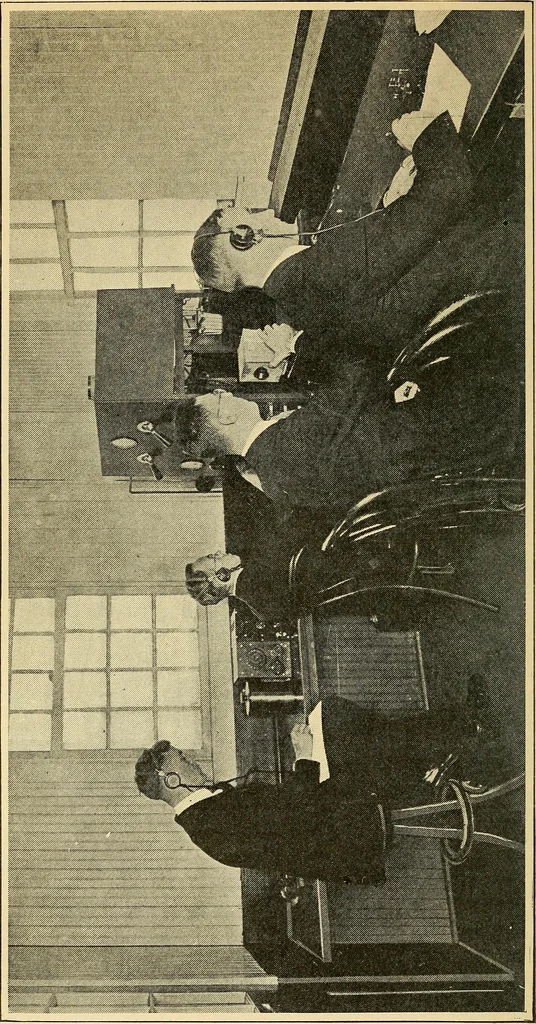 An illustration from Radio for everybody; being a popular guide to practical radio-phone reception and transmission and to the dot-and-dash reception and transmission of the radio telegraph, for the layman who wants to apply radio for his pleasure and profit without going into the special theories and the intricacies of the art, 1922, leaf 81