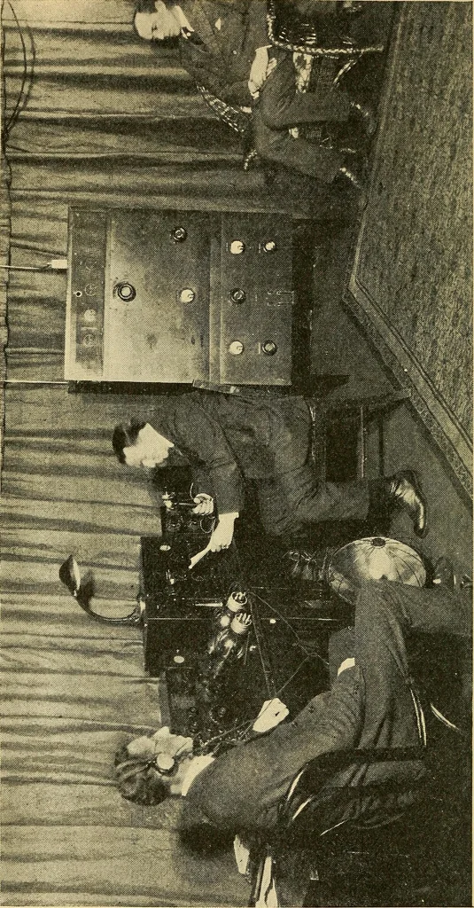 An illustration from Radio for everybody; being a popular guide to practical radio-phone reception and transmission and to the dot-and-dash reception and transmission of the radio telegraph, for the layman who wants to apply radio for his pleasure and profit without going into the special theories and the intricacies of the art, 1922, leaf 87