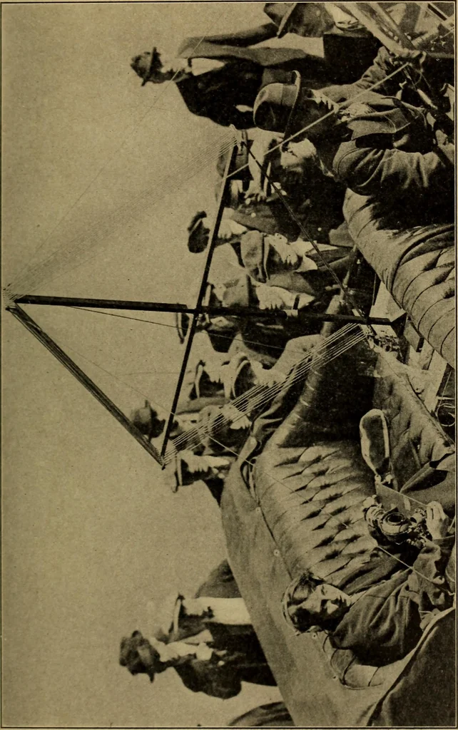An illustration from Radio, miracle of the 20th century ... a story of human achievement that stands unrivalled in the history of humanity, together with a colorful portrayal, giving a broad, general view of the whole subject of wireless telegraph and telephone and its marvelous development, 1922, leaf 70