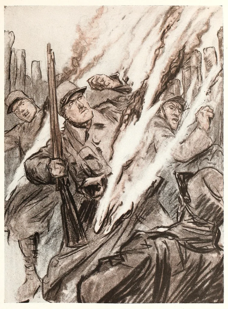 An illustration from Raemaekers' Cartoons: with accompanying notes by well-known English writers, 1917, leaf 227