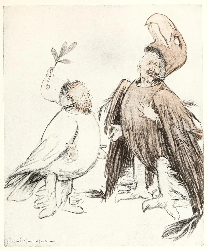 An illustration from Raemaekers' Cartoons: with accompanying notes by well-known English writers, 1917, leaf 261