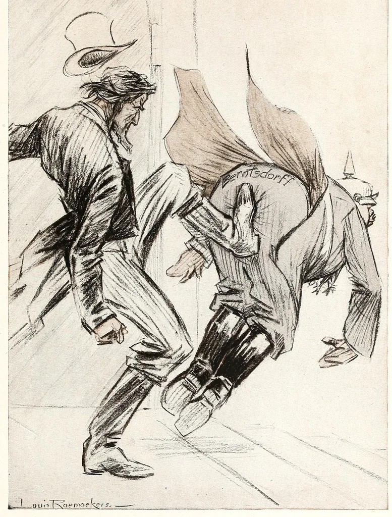 An illustration from Raemaekers' Cartoons: with accompanying notes by well-known English writers, 1917, leaf 43