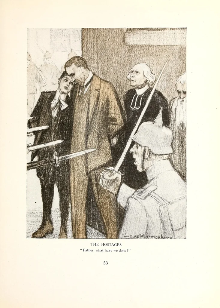 An illustration from Raemaekers' Cartoons: with accompanying notes by well-known English writers, 1917, leaf 61
