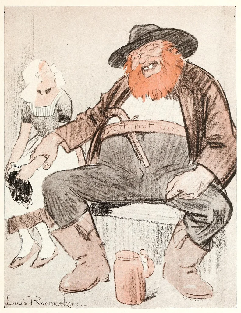 An illustration from Raemaekers' Cartoons: with accompanying notes by well-known English writers, 1917, leaf 79