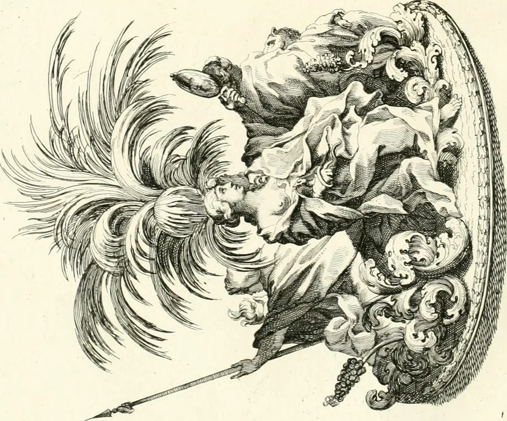 An illustration from Raggvaglio della solenne comparsa, fatta in Roma gli otto di gennaio MDCLXXXVII. dall'illvstrissimo, et eccellentissimo signor conte di Castelmaine ambasciadore straordinario della Sagra Real Maestà di Giacomo Secondo rè d'Inghilterra, Scozia, Francia, et Ibernia, difensore della fede alla Santa Sede Apostolica, in andare pvblicamente all'vdienza della Santità di Nostro Signore Papa Innocenzo Vndecimo, 1687, leaf 97
