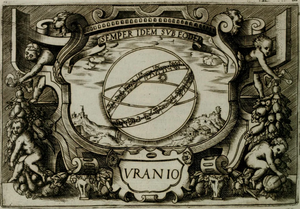 An illustration from Ragionamento di Luca Contile sopra la proprietà delle imprese con le particolari de gli academici Affidati et con le interpretationi et croniche .., 1574, leaf 119