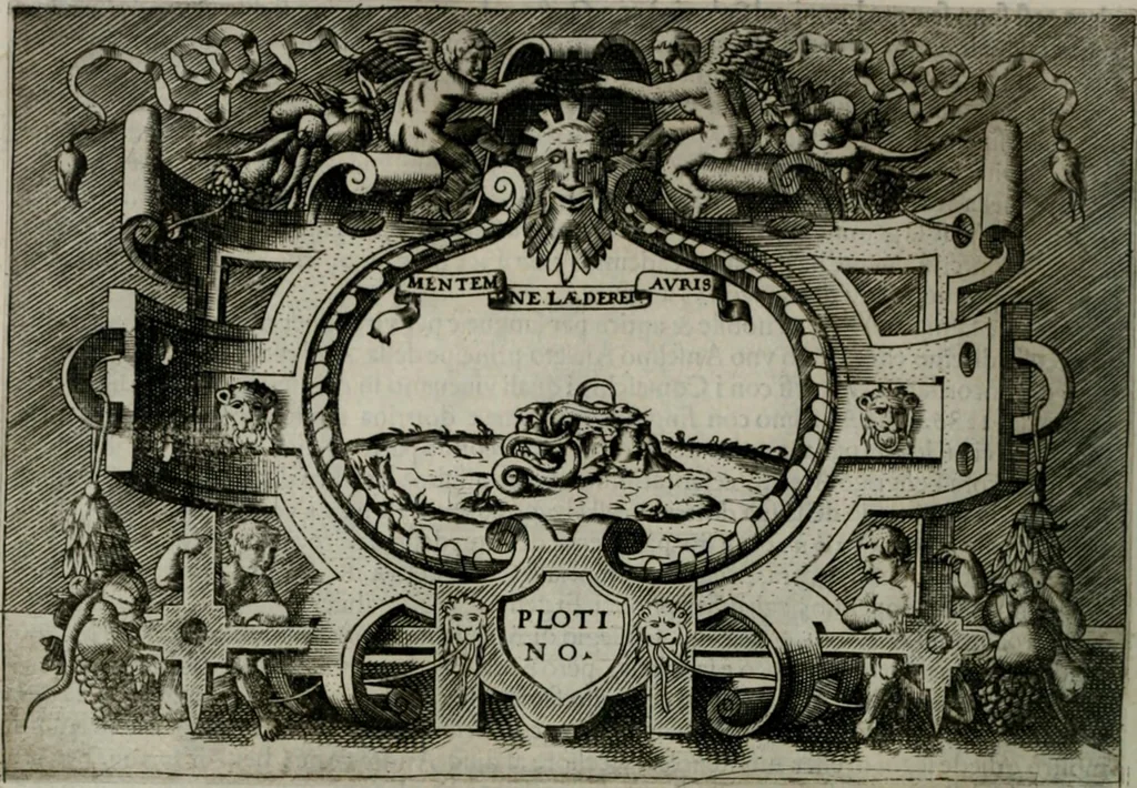 An illustration from Ragionamento di Luca Contile sopra la proprietà delle imprese con le particolari de gli academici Affidati et con le interpretationi et croniche .., 1574, leaf 151