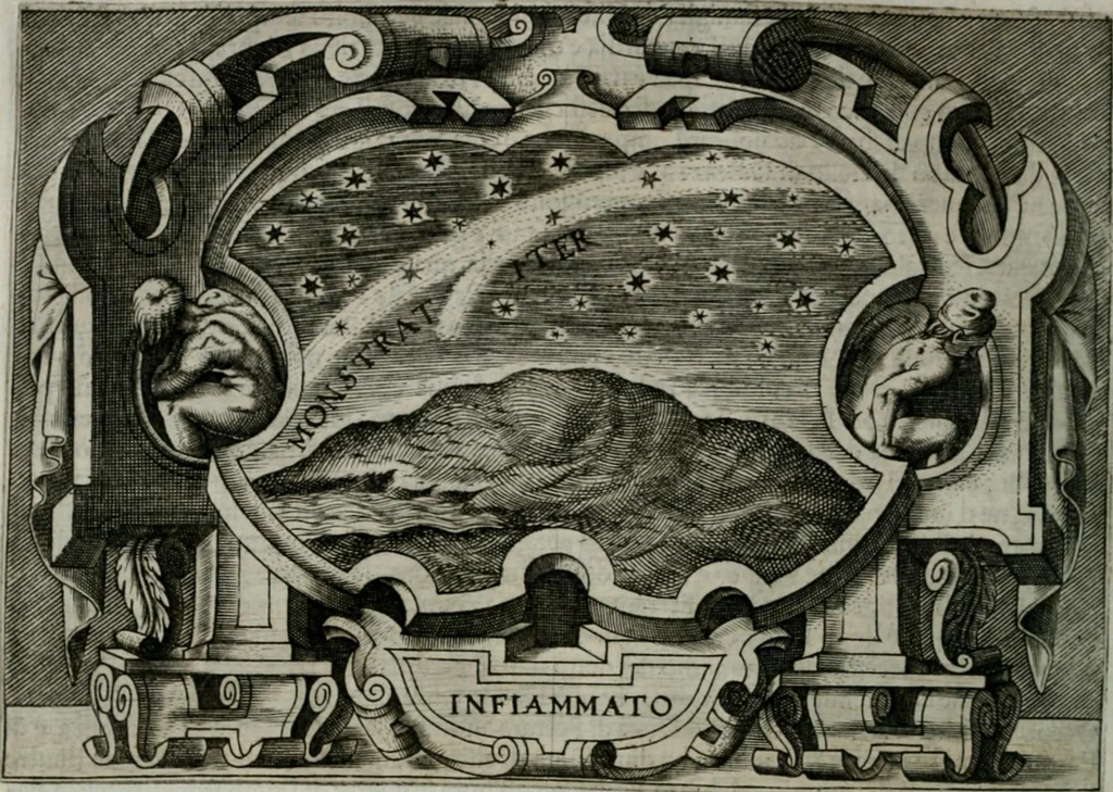 An illustration from Ragionamento di Luca Contile sopra la proprietà delle imprese con le particolari de gli academici Affidati et con le interpretationi et croniche .., 1574, leaf 187