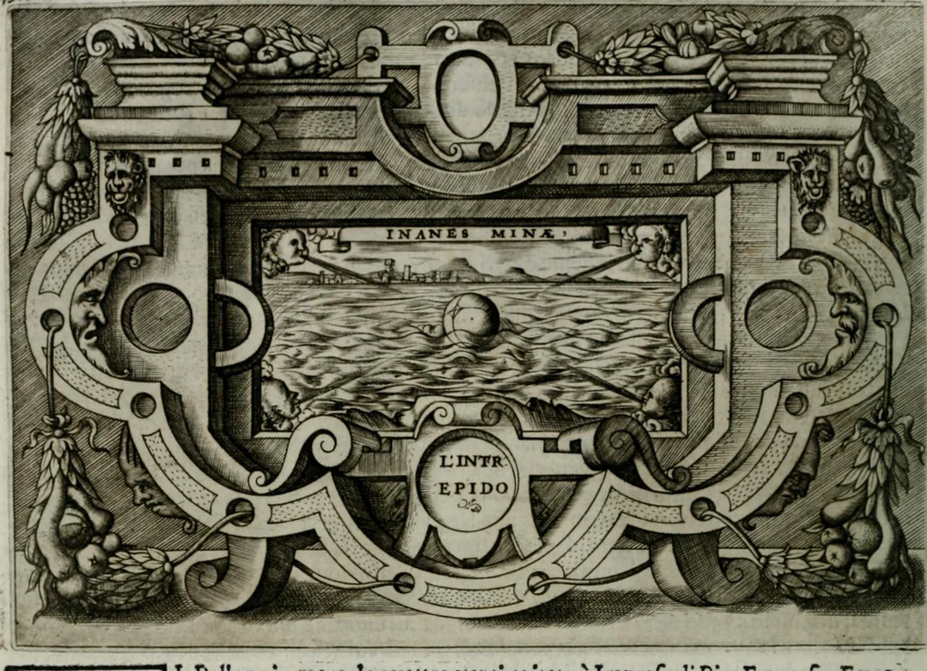 An illustration from Ragionamento di Luca Contile sopra la proprietà delle imprese con le particolari de gli academici Affidati et con le interpretationi et croniche .., 1574, leaf 193