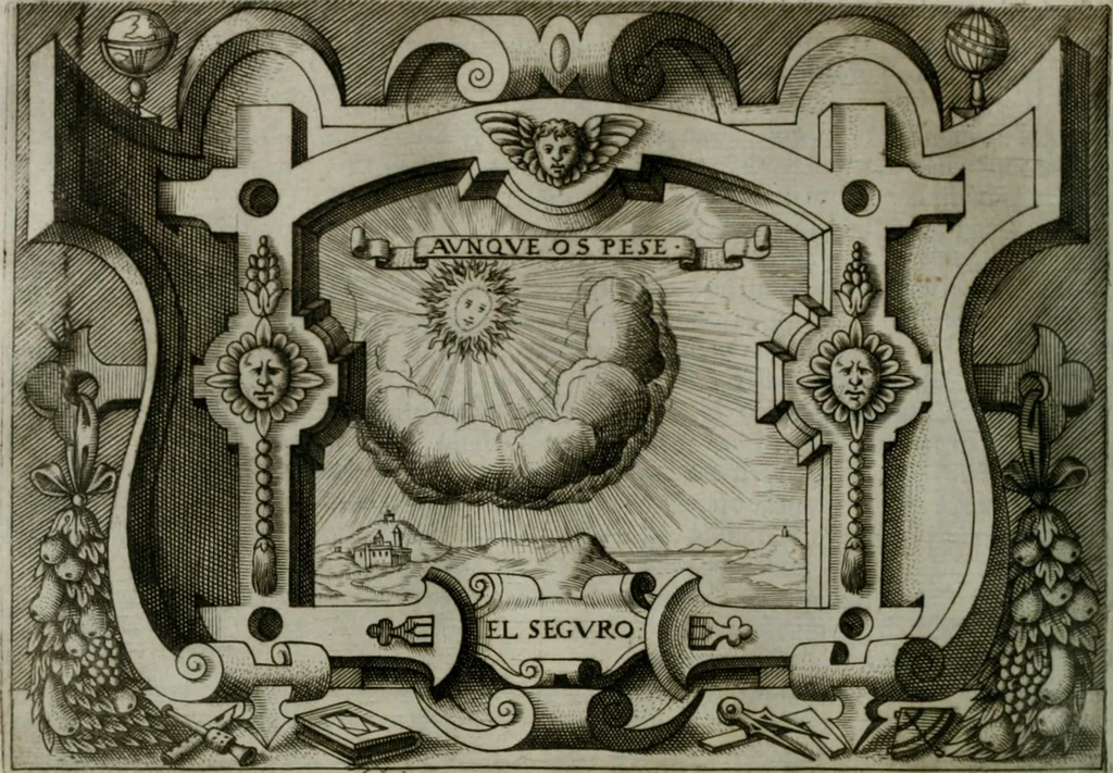 An illustration from Ragionamento di Luca Contile sopra la proprietà delle imprese con le particolari de gli academici Affidati et con le interpretationi et croniche .., 1574, leaf 239