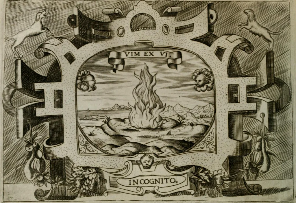 An illustration from Ragionamento di Luca Contile sopra la proprietà delle imprese con le particolari de gli academici Affidati et con le interpretationi et croniche .., 1574, leaf 247