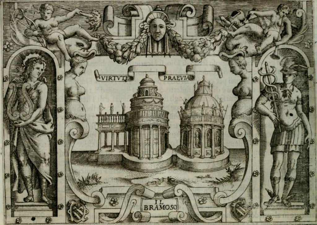 An illustration from Ragionamento di Luca Contile sopra la proprietà delle imprese con le particolari de gli academici Affidati et con le interpretationi et croniche .., 1574, leaf 299