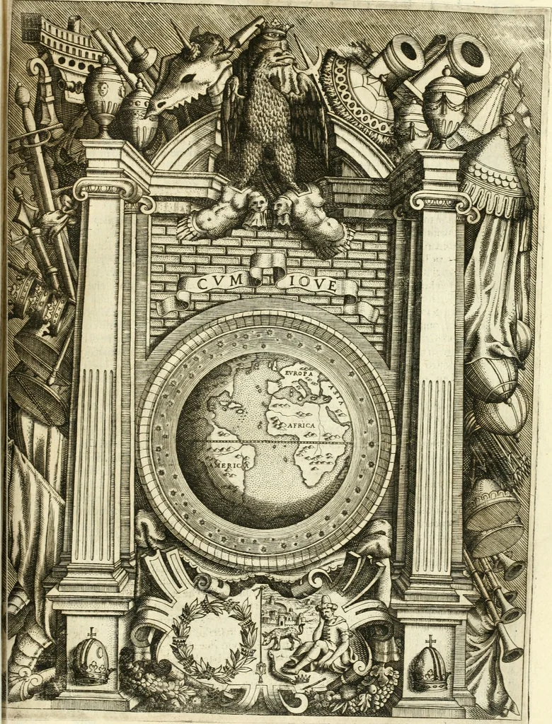 An illustration from Ragionamento di Lvca Contile sopra la proprietà delle imprese : con le particolari de gli academici Affidati et con le interpretationi et croniche, 1574, leaf 100