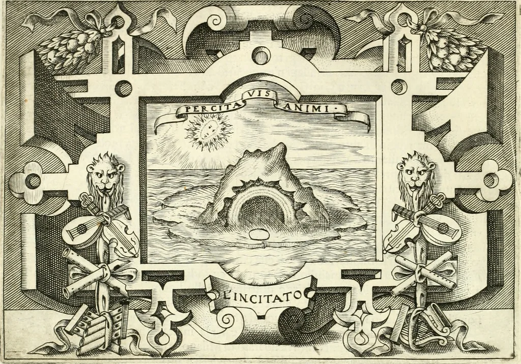 An illustration from Ragionamento di Lvca Contile sopra la proprietà delle imprese : con le particolari de gli academici Affidati et con le interpretationi et croniche, 1574, leaf 125