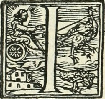 An illustration from Ragionamento di Lvca Contile sopra la proprietà delle imprese : con le particolari de gli academici Affidati et con le interpretationi et croniche, 1574, leaf 141
